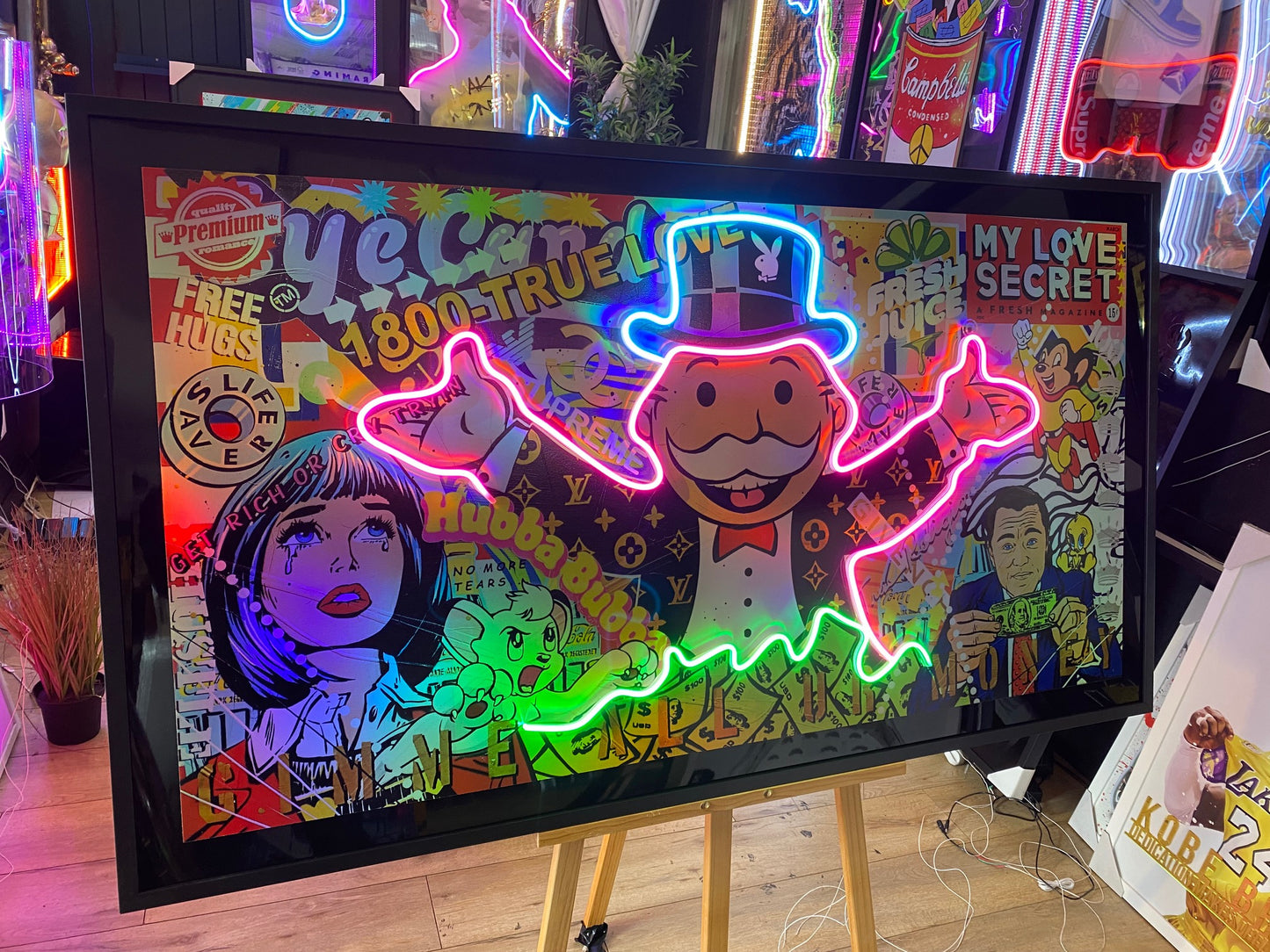 Monopoly LED on Holographic Print | 1520x860mm