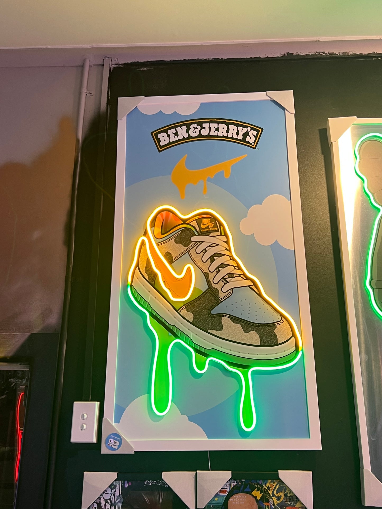 Ben & Jerry's Nike Shoe Dript | 1200x600mm