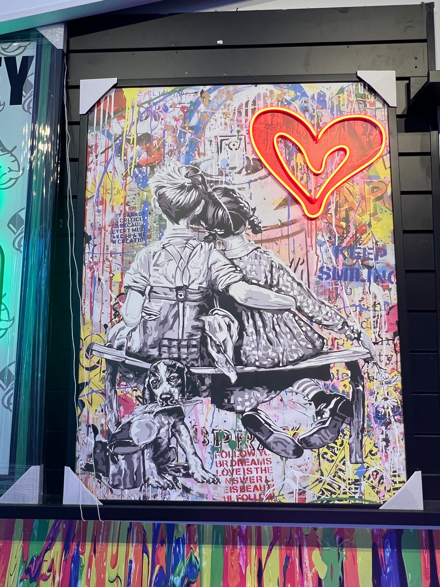 Banksy Double Heart LED | 790x1040mm