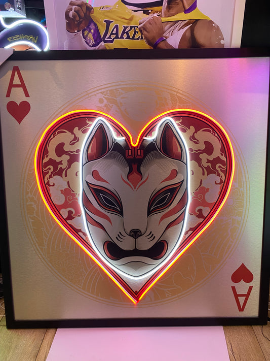 Ace of Hearts Fox LED | 1000x1000mm