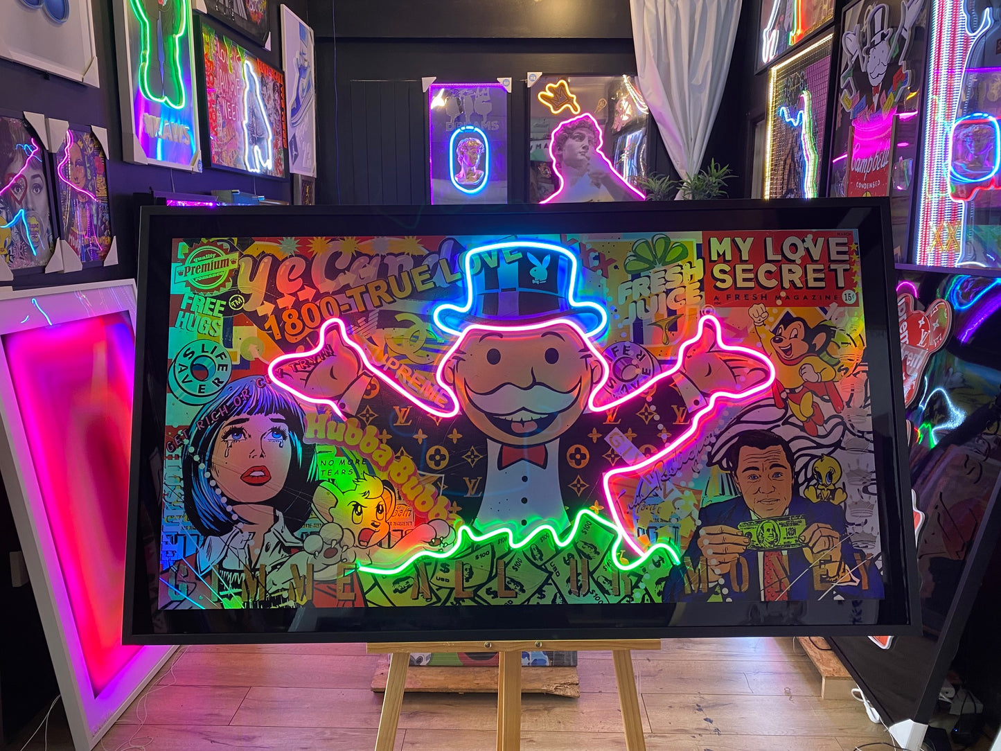Monopoly LED on Holographic Print | 1520x860mm
