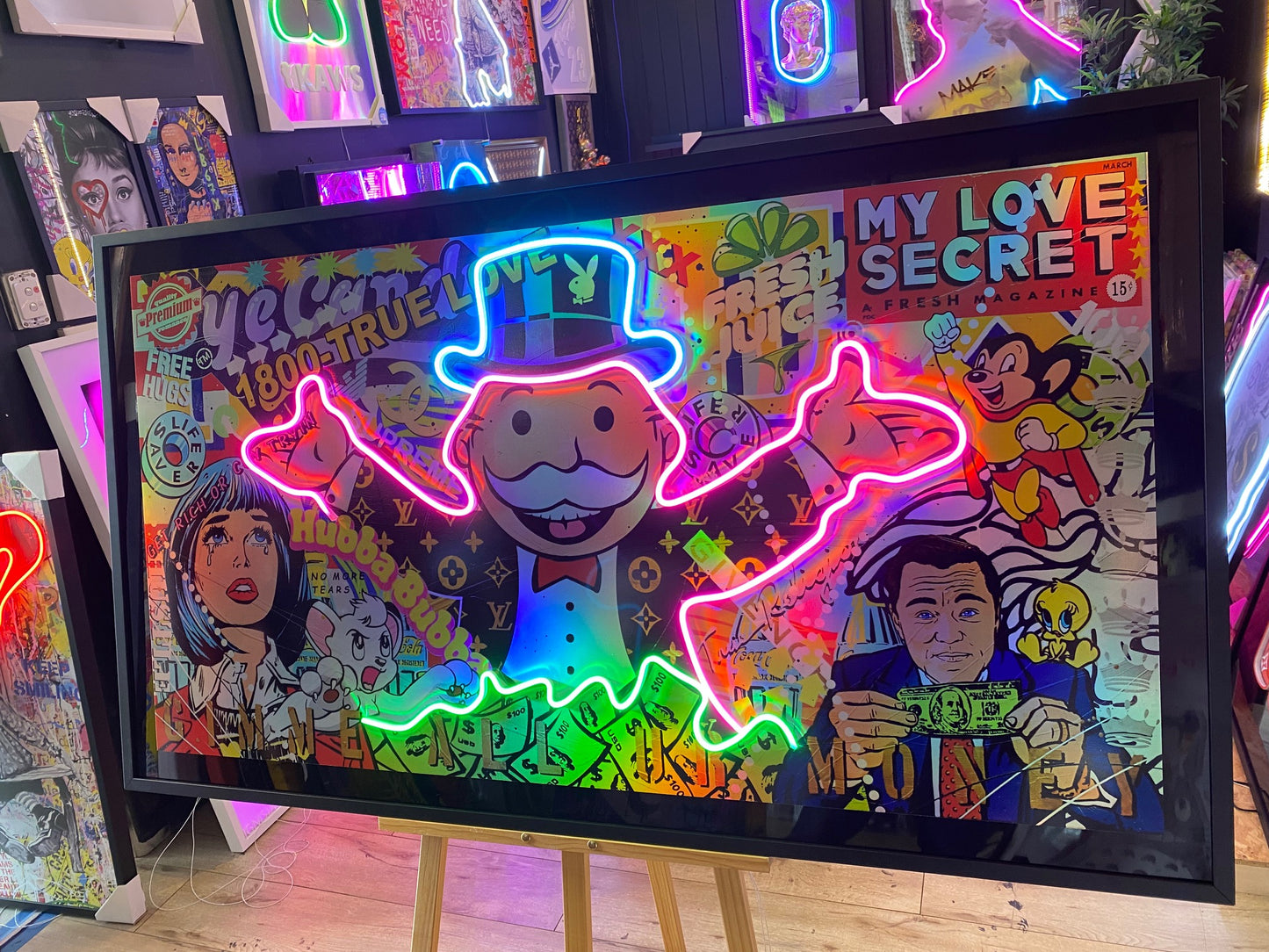 Monopoly LED on Holographic Print | 1520x860mm