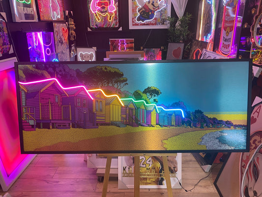 Brighton Bathing Boxes LED on Brush Metal | 1620x650mm