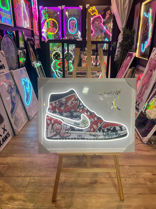 Nike Shoe "Grafitti and Jordan" Orange LED | 840x660mm