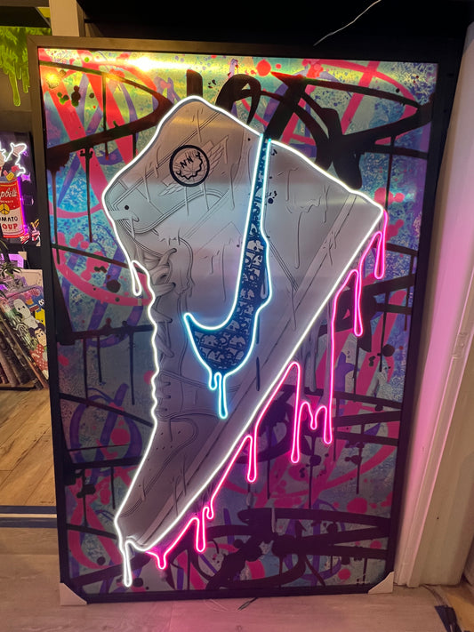 Nike Shoes "Jordan" LED on Brush Metal | 1270x1930mm