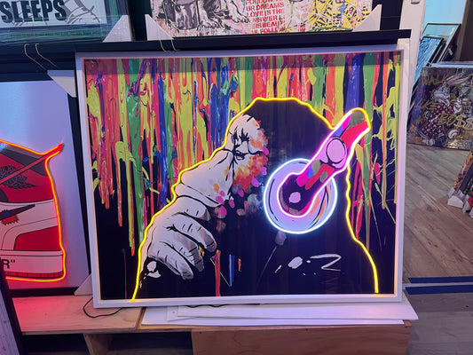 Thinking Monkey LED | 680x1000mm